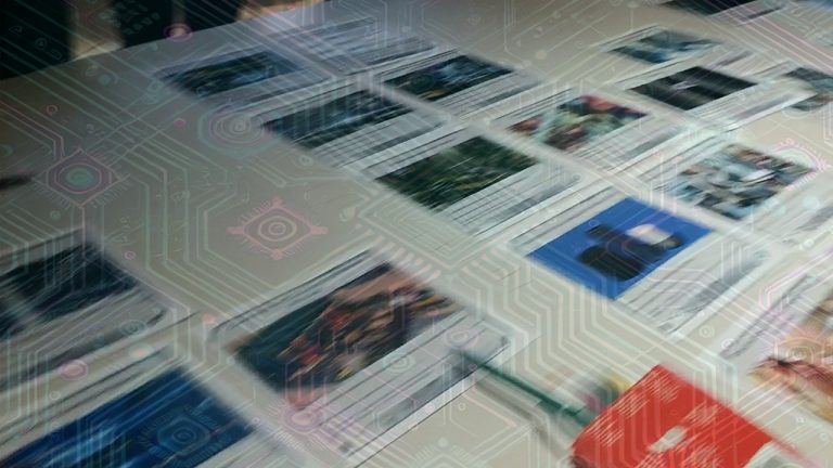 IA fresque floue avec circuits électroniques